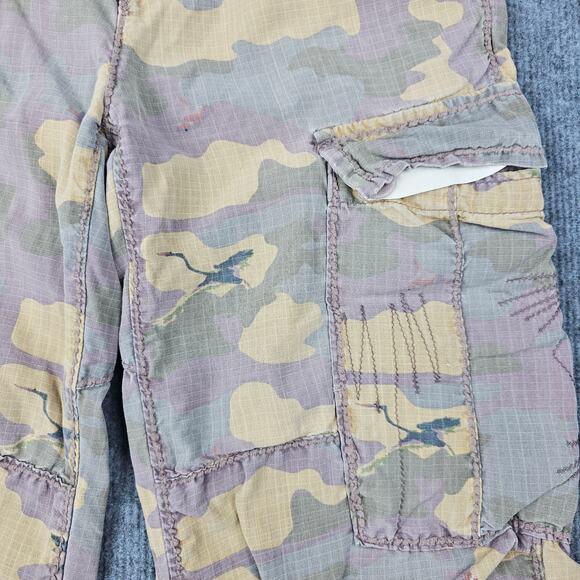Vintage Da Nang Cargo Pants Womens Small Y2K Camo Parachute Tactical Streetwear - Picture 4 of 10